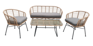 Modern Sofa Outdoor Furniture Patio Bistro Set 4-piece Wicker Conversation Set Rattan Garden Chairs Balcony Chairs