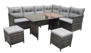 New Style Garden Furniture Rattan Outdoor Patio Coffee Sofa Set with Cushion