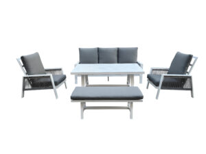 Outdoor garden sofa rope sofa set outdoor sofa set modern with cushion