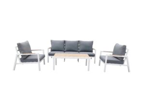 Modern Outdoor Garden Sofa Set Aluminum Frame Villa Patio Furniture Set Outdoor Lounge Sofa with Coffee Table