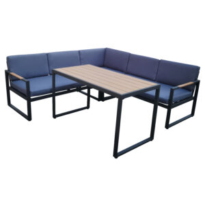 Luxury Modern Aluminum Sofa Set for Outdoor Garden Patio Hotel Courtyard With Fabric Lounger Furniture Villa