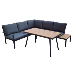 Luxury Modern Aluminum Sofa Set for Outdoor Garden Patio Hotel Courtyard With Fabric Lounger Furniture Villa