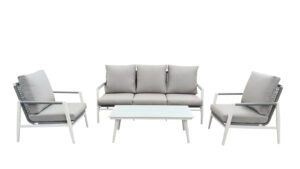 Garden Sofas Aluminium Outdoor Chairs with Side Table Modern Patio Sofa Set Furniture