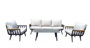 Patio Metal Frame Garden Sofa Alu Luxury Modern Lounge Furniture Aluminum Sectional Outdoor Sofa Set