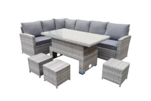 Outdoor Dining Rattan Sofa Set Extendable Garden Furniture for Hotel Luxury Living Room Furniture Set