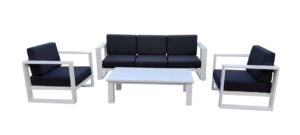 Hot Sale Outdoor Garden Patio Conservatory 3 Seater Sofa and Armchair Set with Cushions and Coffee Table
