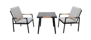 3-Pcs Aluminum Conversation Set Garden Sets Outdoor Furniture Patio Table Outdoor Living Terrace Balcony Backyard