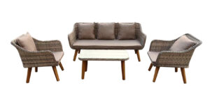 Modern Synthetic Rattan Sofa Set All-Weather Leisure Garden & Patio Furniture for Outdoor Park Use